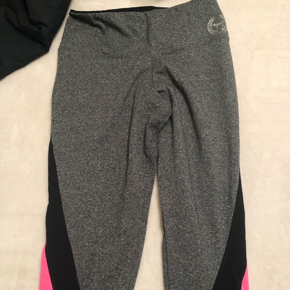 Grey PINK yoga leggings
